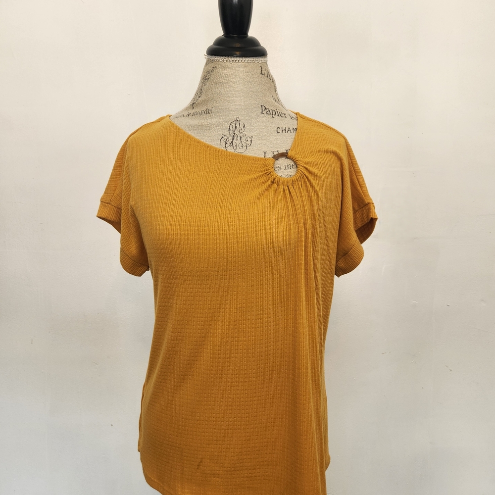 Faith and Joy Gold Yellow Blouse Size Large